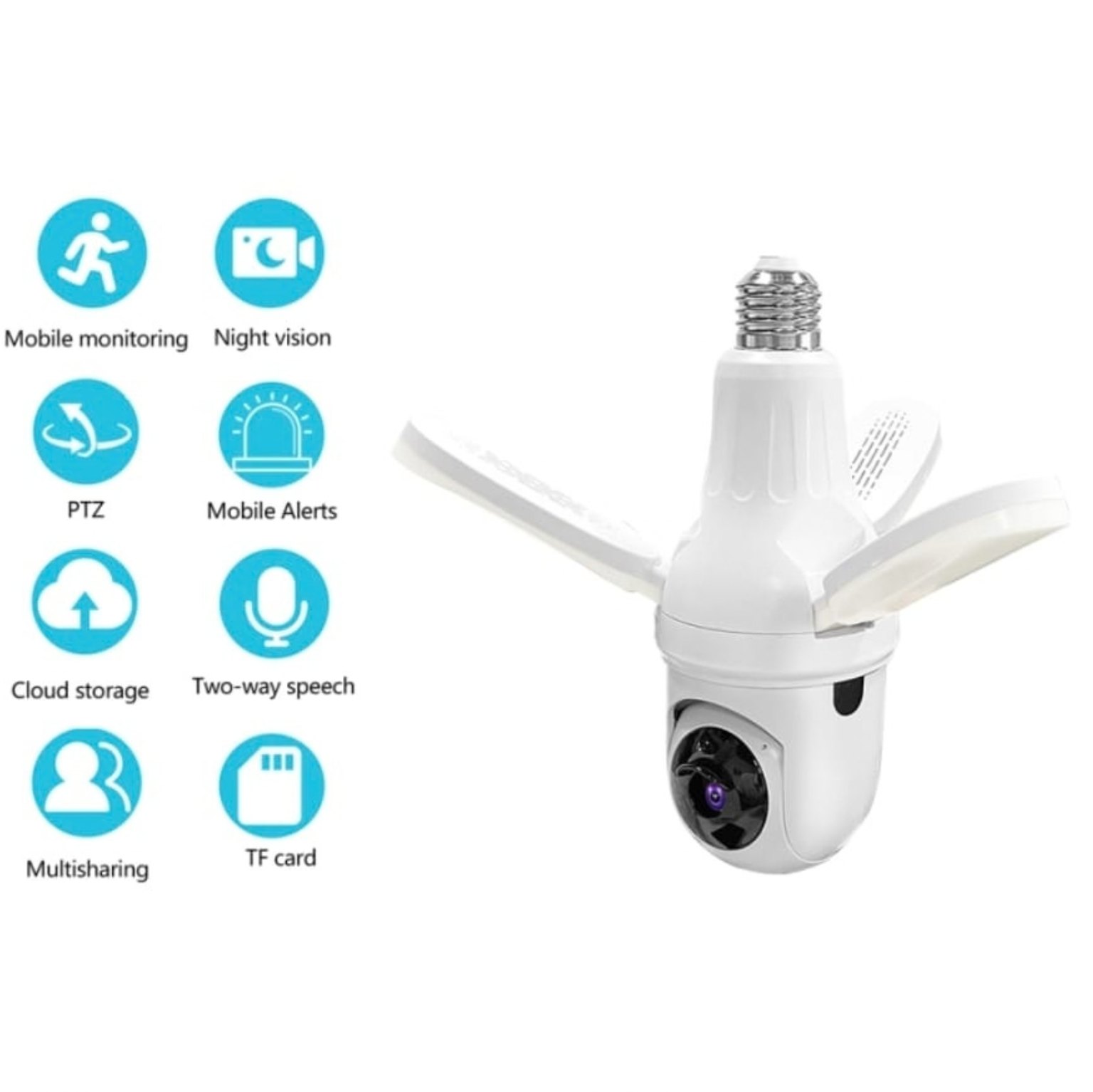 Indoor 3MP Bulb Camera with Two-Way Audio